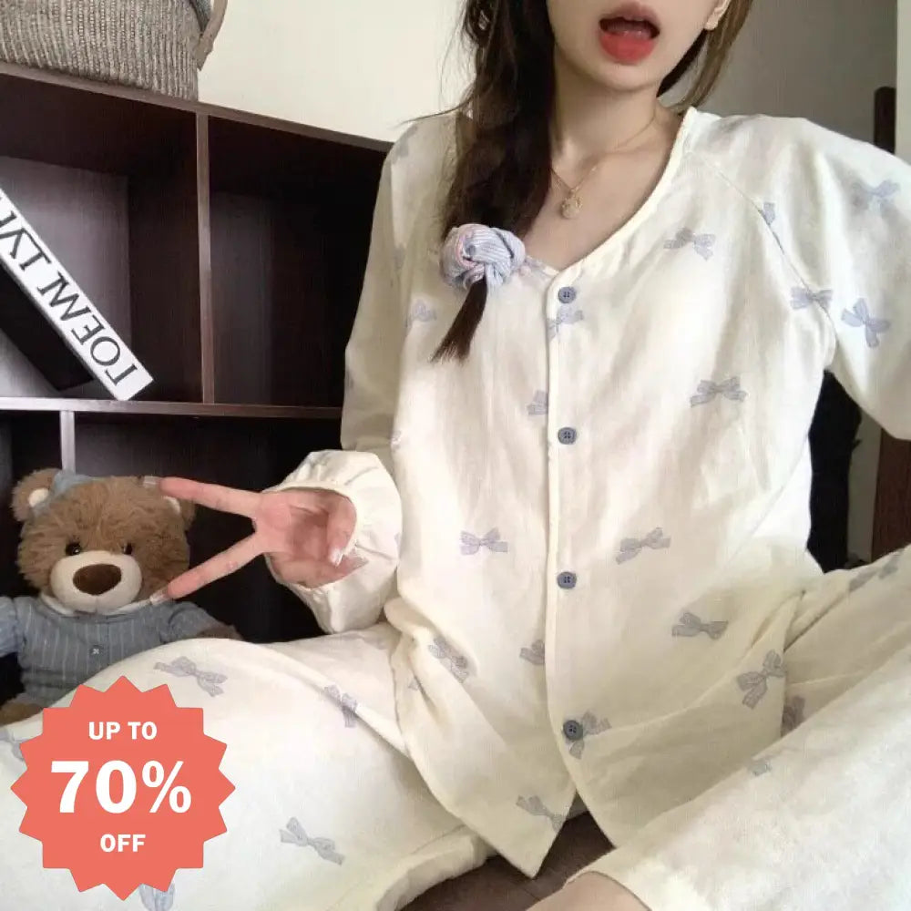 パジャマ セット 春秋 新作 大きいサイズ 長袖 甘めかわいい ルームウェア 部屋着 肌触り最高 ID4196 写真通り / M