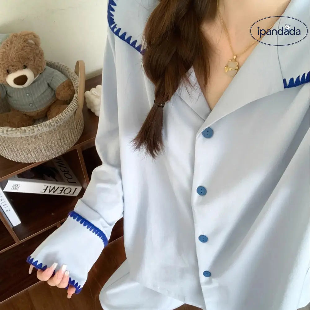 パジャマ セット 長袖 ルームウェア 部屋着 保温 2点セット シンプル ID4197