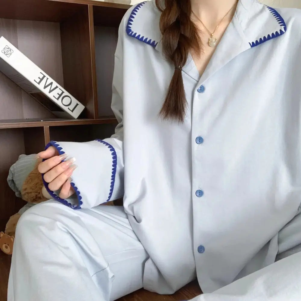 パジャマ セット 長袖 ルームウェア 部屋着 保温 2点セット シンプル ID4197