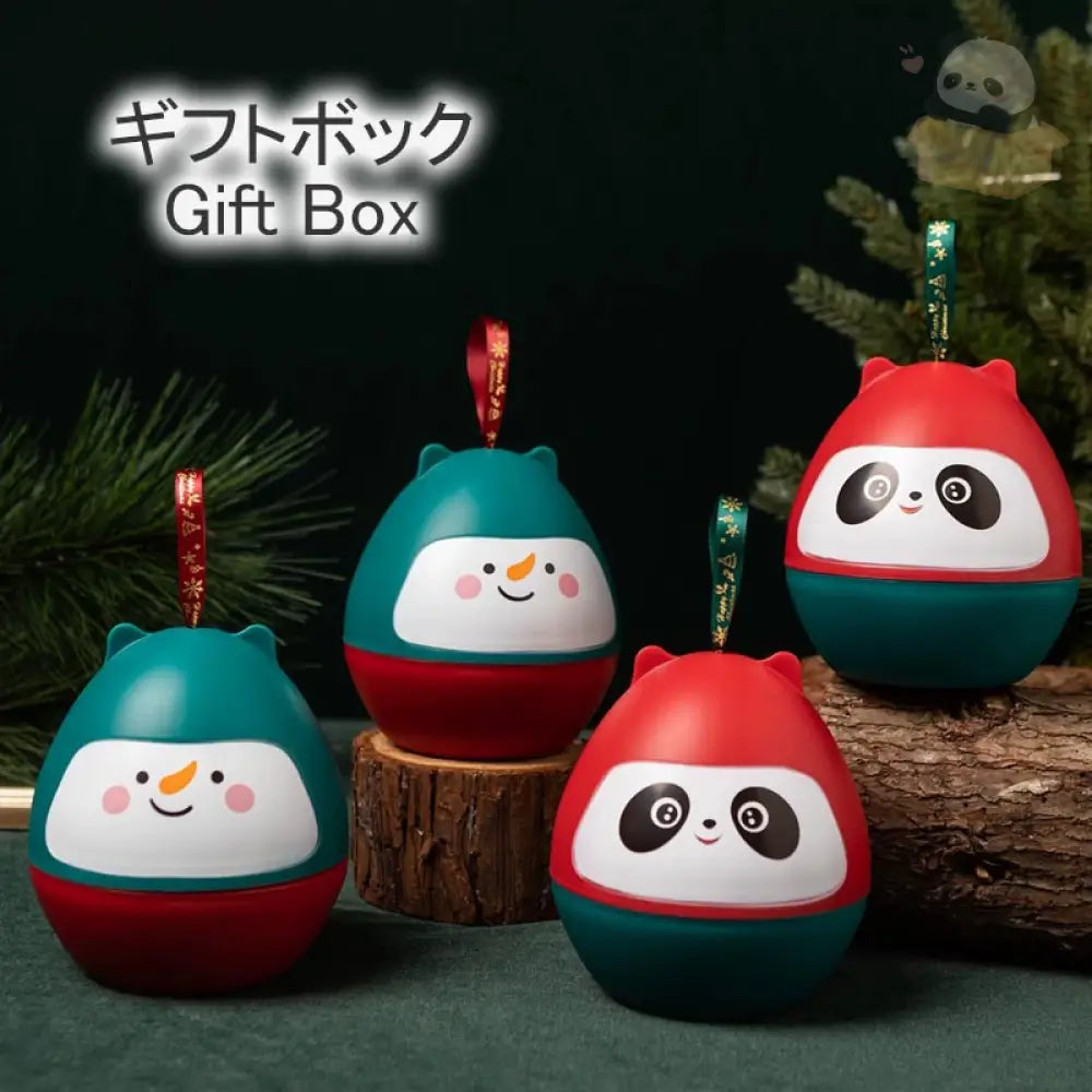 パンダ ギフトボック オーナメント クリスマス限定 包装 箱 おもしろ りんご入れ お菓子入れ 子供会 収納 贈り物 グッズ＞その他