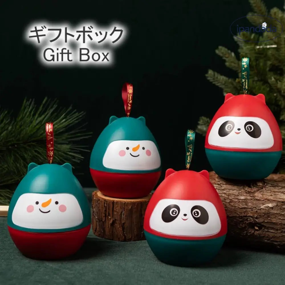 パンダ ギフトボック オーナメント クリスマス限定 包装 箱 おもしろ りんご入れ お菓子入れ 子供会 収納 贈り物 グッズ＞その他