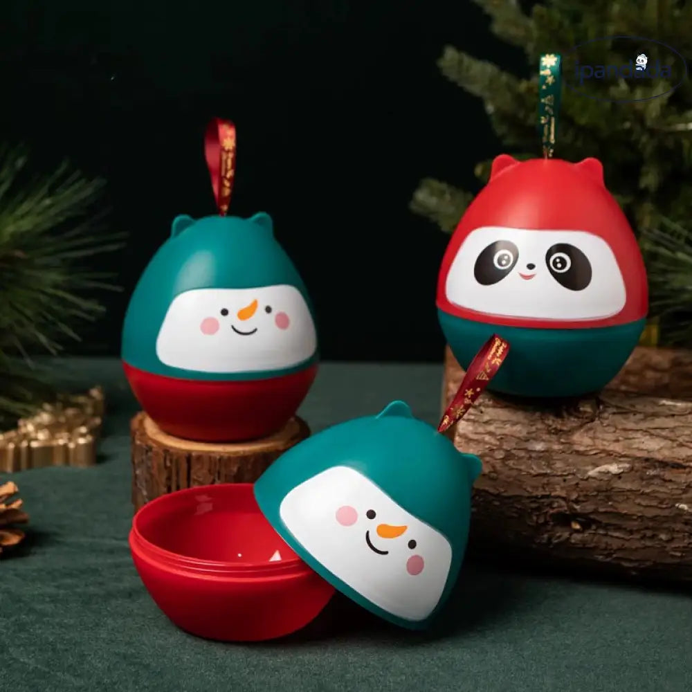 パンダ ギフトボック オーナメント クリスマス限定 包装 箱 おもしろ りんご入れ お菓子入れ 子供会 収納 贈り物 グッズ＞その他