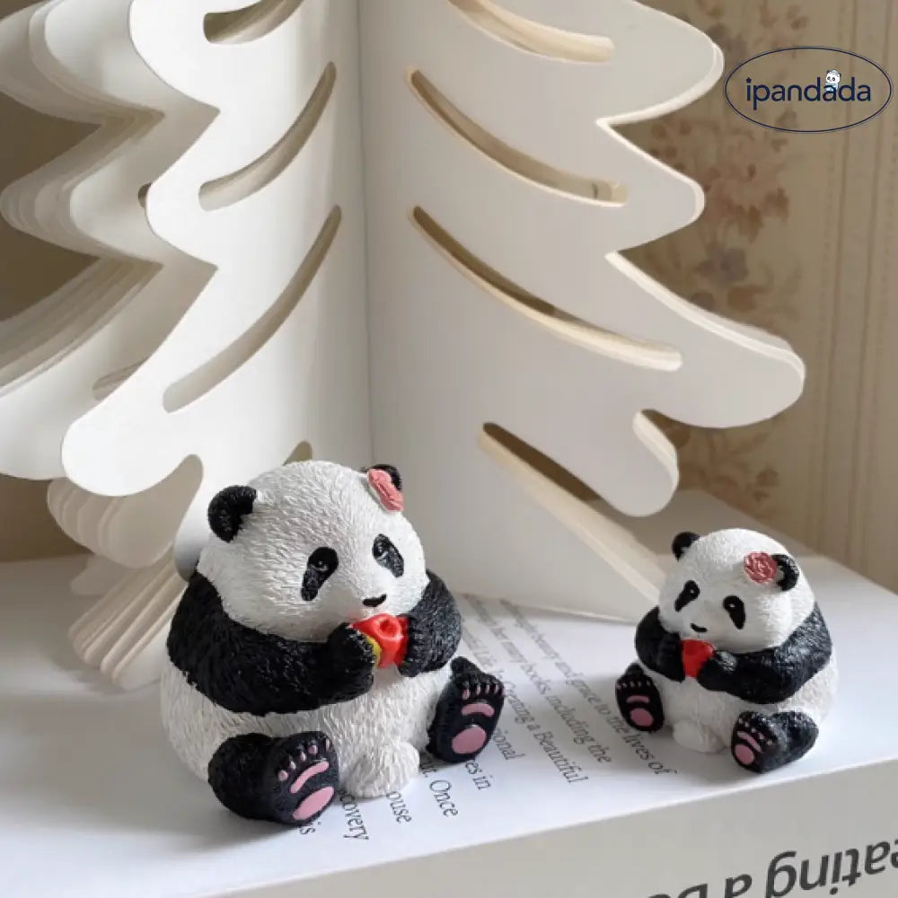 パンダ花花 グッズ はなはな 置物 飾り かわいい フィギュア 贈り物