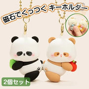 パンダ マグネットキーホルダー フーバオ チーザイ 2個セット おそろい 磁石でくっつく 可愛い 友達 家族 ペア プレゼント グッズ＞その他