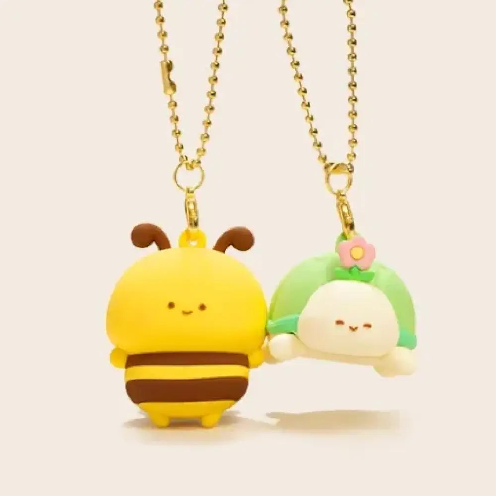パンダ マグネットキーホルダー フーバオ チーザイ 2個セット おそろい 磁石でくっつく 可愛い 友達 家族 ペア プレゼント カメ蜂セット / フリー グッズ＞その他