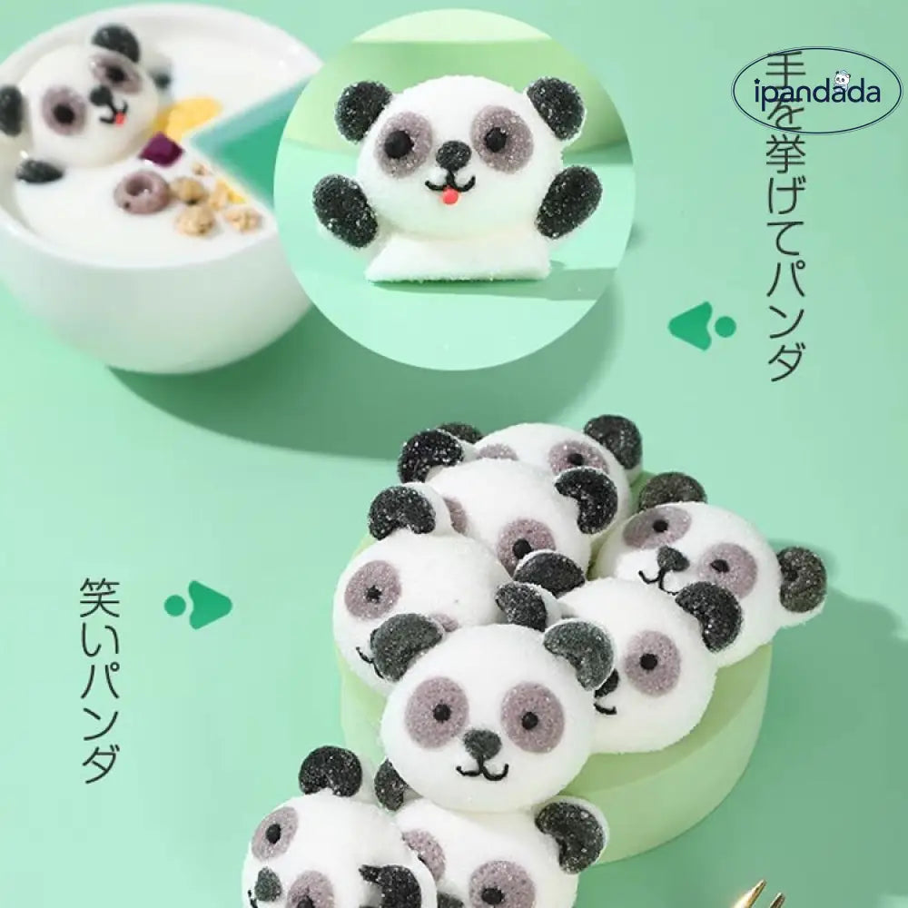 パンダ マシュマロ 3D グミ 立体キャンディー 子供用 お菓子 プチギフト コーヒー ケーキ デザート 装飾飾り 動物 かわいい グッズ＞その他