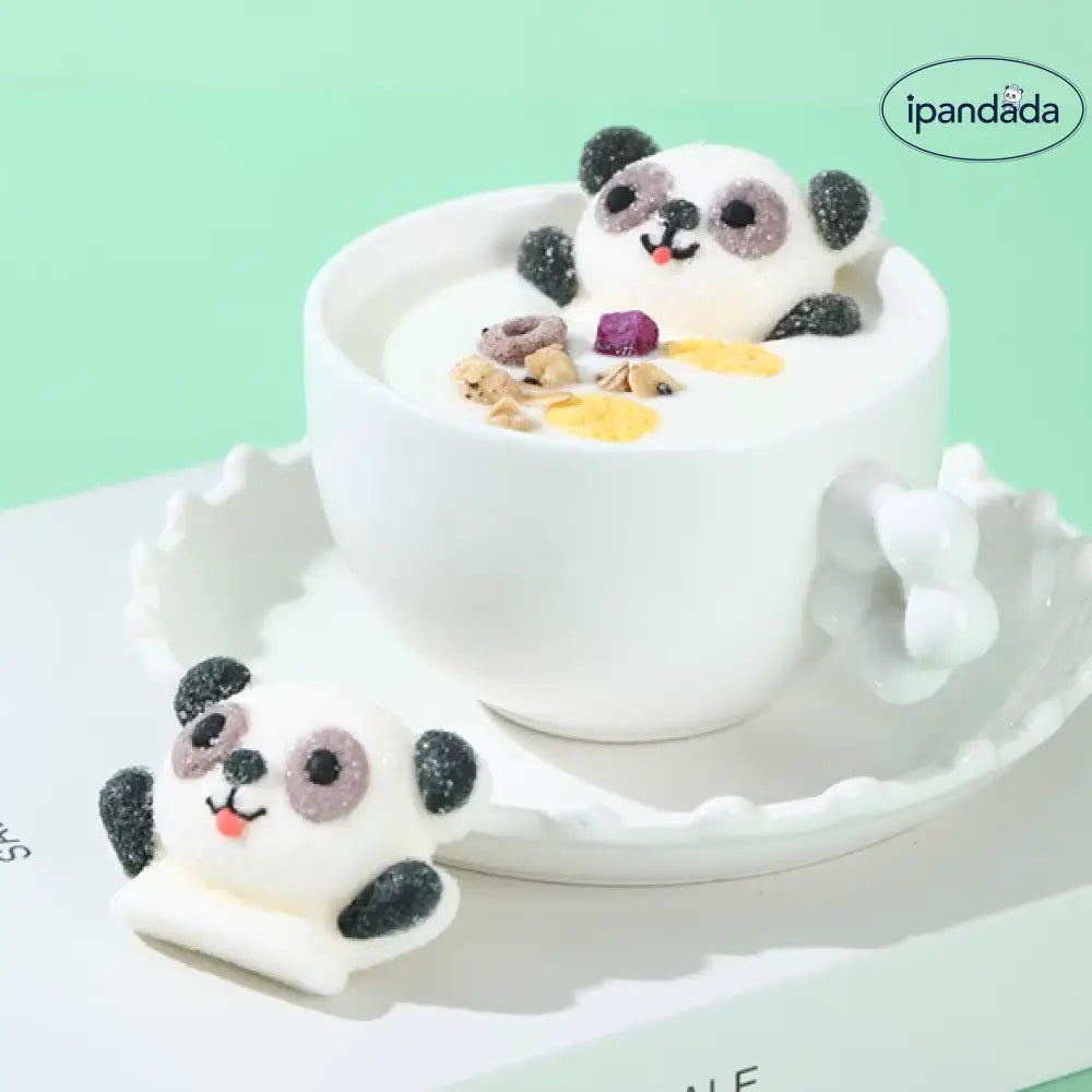 パンダ マシュマロ 3D グミ 立体キャンディー 子供用 お菓子 プチギフト コーヒー ケーキ デザート 装飾飾り 動物 かわいい グッズ＞その他