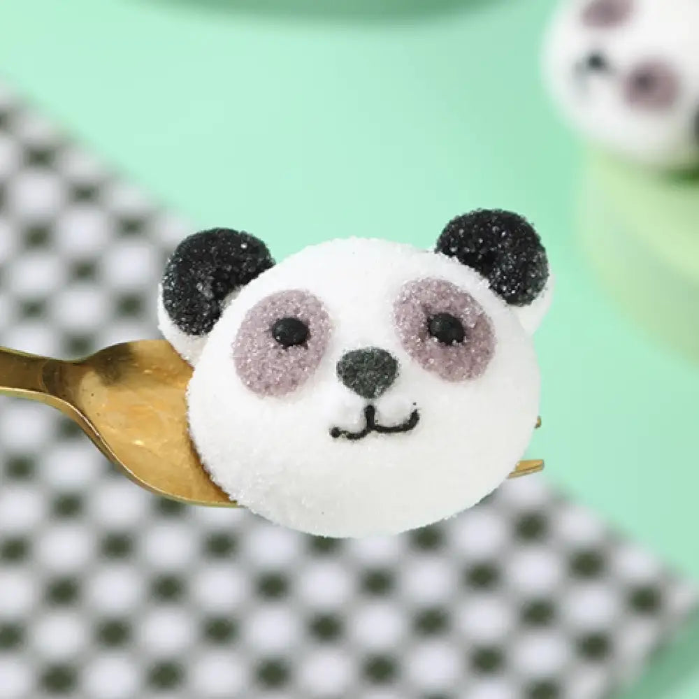 パンダ マシュマロ 3D グミ 立体キャンディー 子供用 お菓子 プチギフト コーヒー ケーキ デザート 装飾飾り 動物 かわいい 笑顔パンダ / 10個 グッズ＞その他