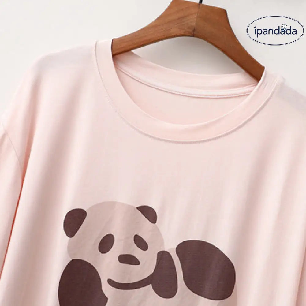 パンダ パジャマ パジャマ レディース 春 夏 柔らかく ゆったりした