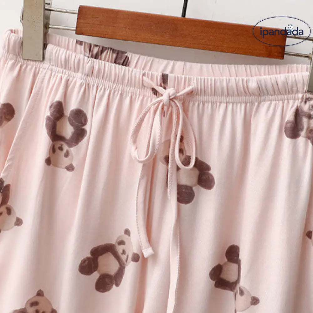 パンダ パジャマ パジャマ レディース 春 夏 柔らかく ゆったりした
