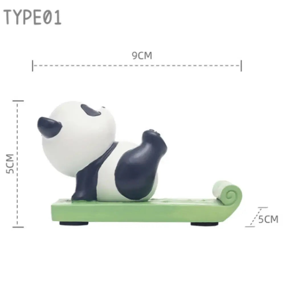 スマホスタンド かわいい パンダ 卓上 ホルダー 携帯電話用ドック スタンド 置物 滑り止め 縦置き 横置き パンダグッズ 雑貨 可愛い ケータイ タブレット 置台 飾り物 使用便利 インテリア おしゃれ 人気 誕生日 母の日 プレゼント type1, フリー