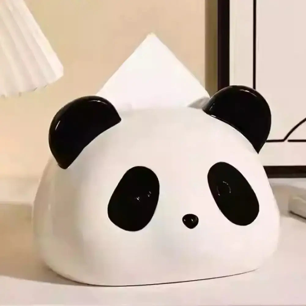 パンダ ティッシュケース コンパクト おしゃれ ティッシュボックス
