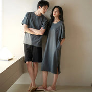 ID539 ペア パジャマ 半袖 夏 男女2着 セット メンズ ルームウェア パジャマ 春夏 レディース ペアパジャマ ギフト おしゃれ カップル ペア 結婚祝い プレゼント カップル＞セットアップ