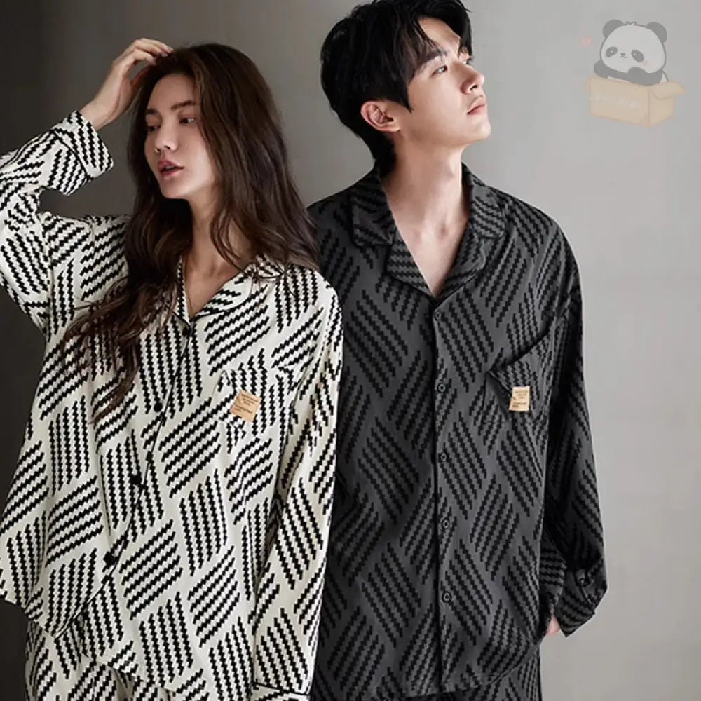 ペア パジャマ 前開き メンズ ルームウェア 外出 レディース 綿 ギフト おしゃれ カップル 春 結婚祝い プレゼント お揃い カップル＞セットアップ