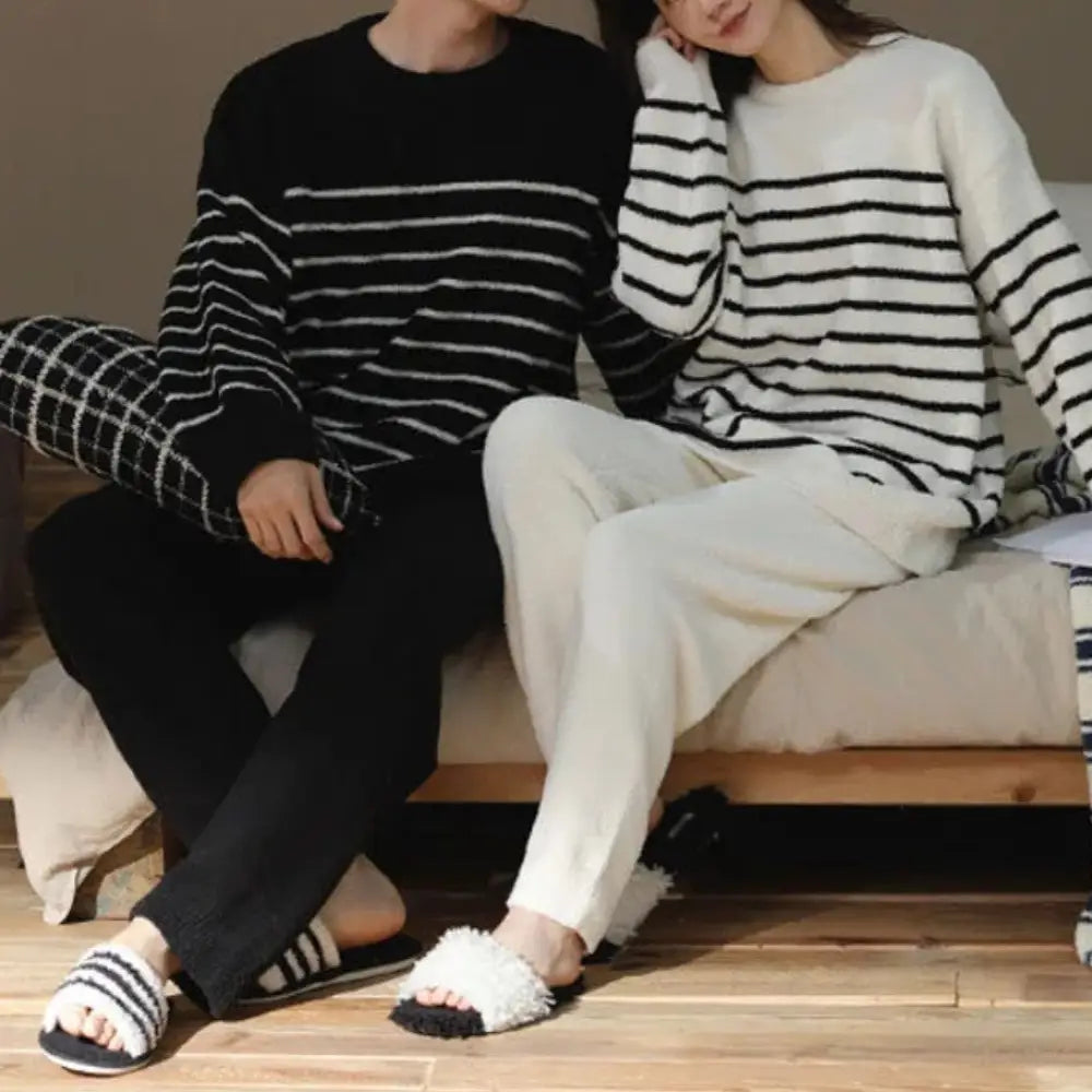 敬老の日 ペア パジャマ セット 秋 冬 ボーダー ファッション カップル ルームウェア 結婚祝い プレゼント 敬老の日 ギフト プレゼント 実用的 人気 贈り物 高齢者 おすすめ 贈りやすい おしゃれ フワフワ ギフト記念日