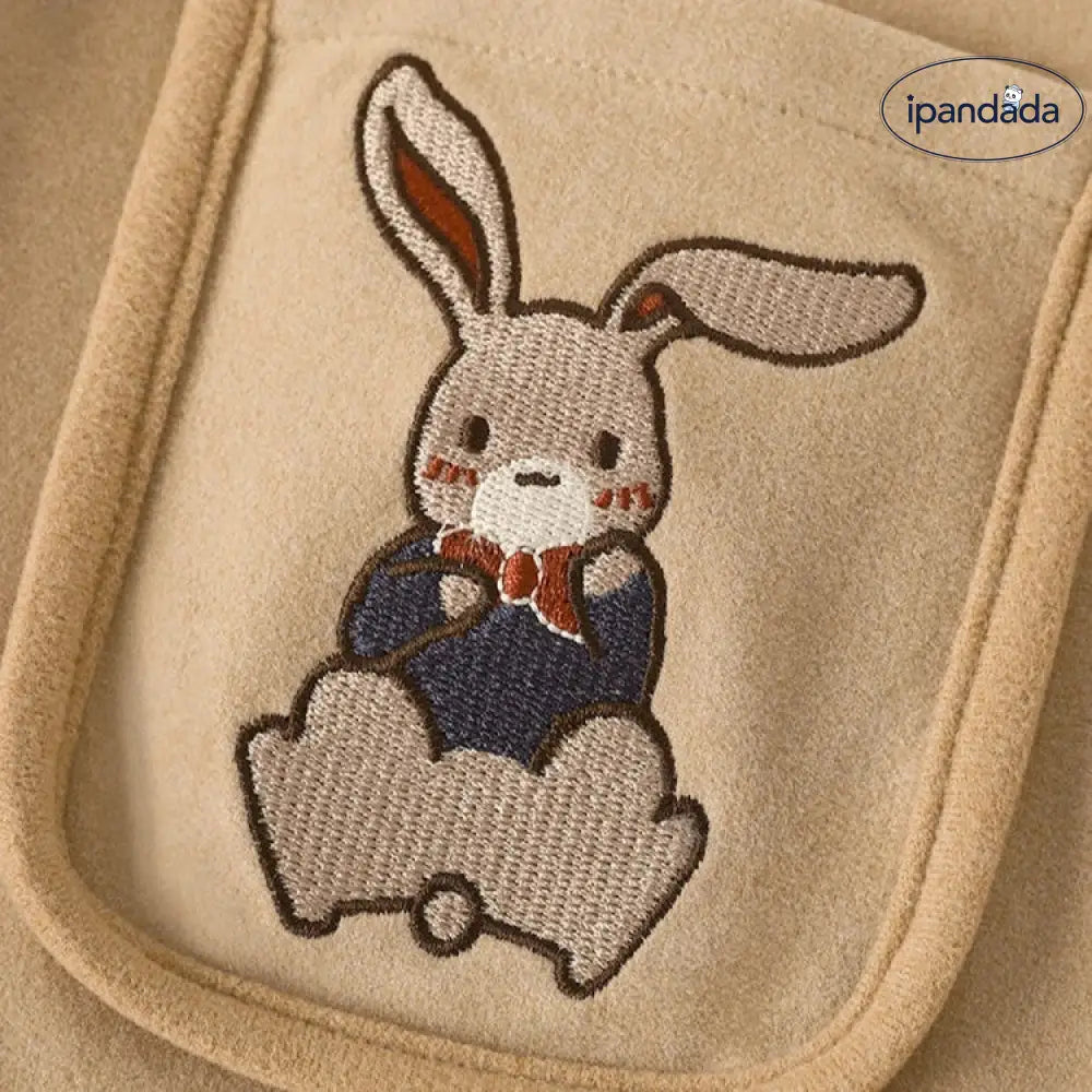 ペアルック カップル ペアパジャマ ウサギ 刺繡 カップルルームウェア 2点セット 男女 秋冬 上下 防寒 旅行 外出 カップル＞セットアップ