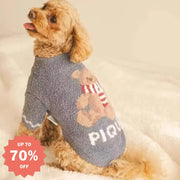 ペット 保温 秋冬用 コート 服 カートゥーン ふわふわ ペットウェア 小型犬 猫 犬 快適 ID2866