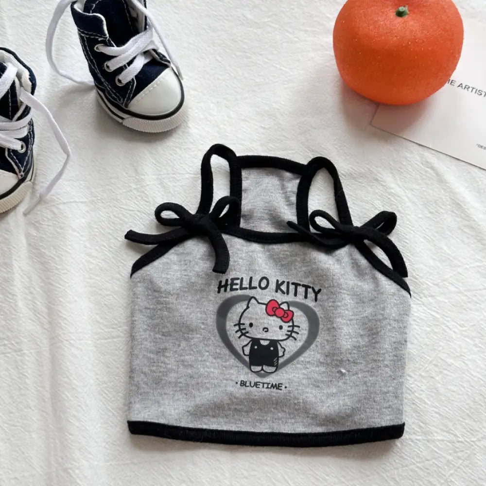 ペット服 ハローキティ ストラップ かわいい インスタ 人気 ビション 服 夏 トイプードル ポメラニアン ベスト チワワ ハーネス 猫 夏服 薄手 綿100% 涼しい 通気性 快適 軽量 おしゃれ 小型犬 室内用 ペットウェア