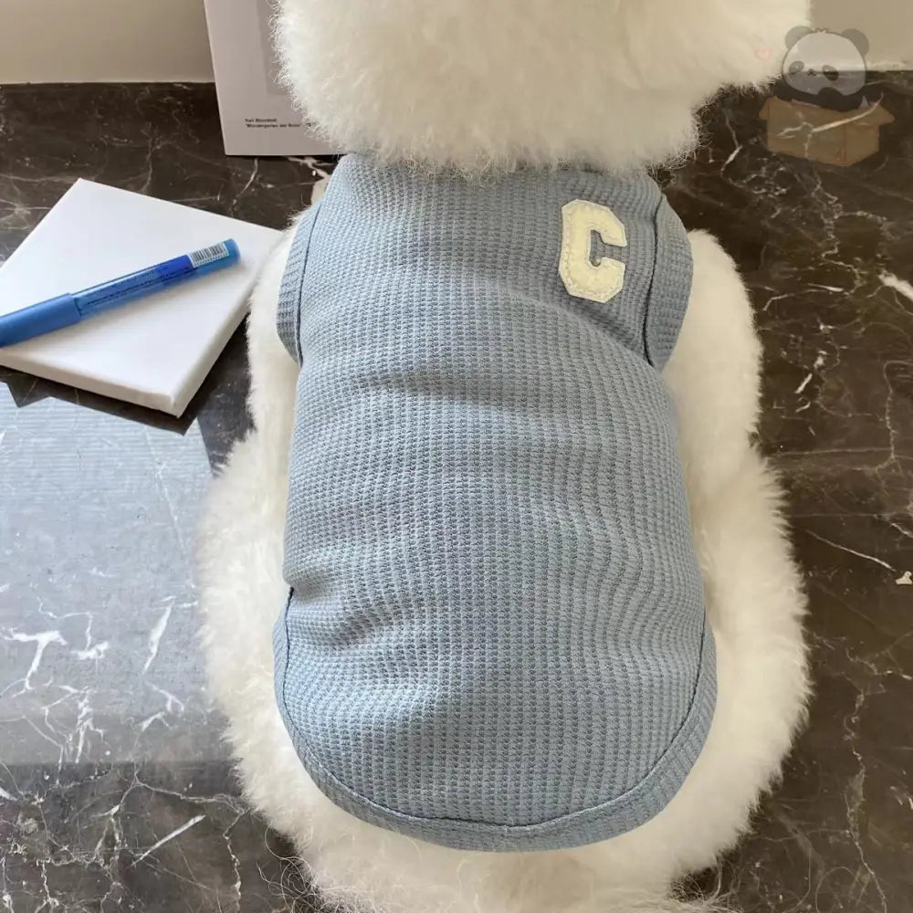 ぺット服 犬 春 秋ベスト 可愛い ドッグ ウェア ペット おしゃれ 洋服 春夏 インスタ映え お出掛け お散歩 お旅行 ブルー / S（対応体重1.2-2KG） ペット用品＞ウェア