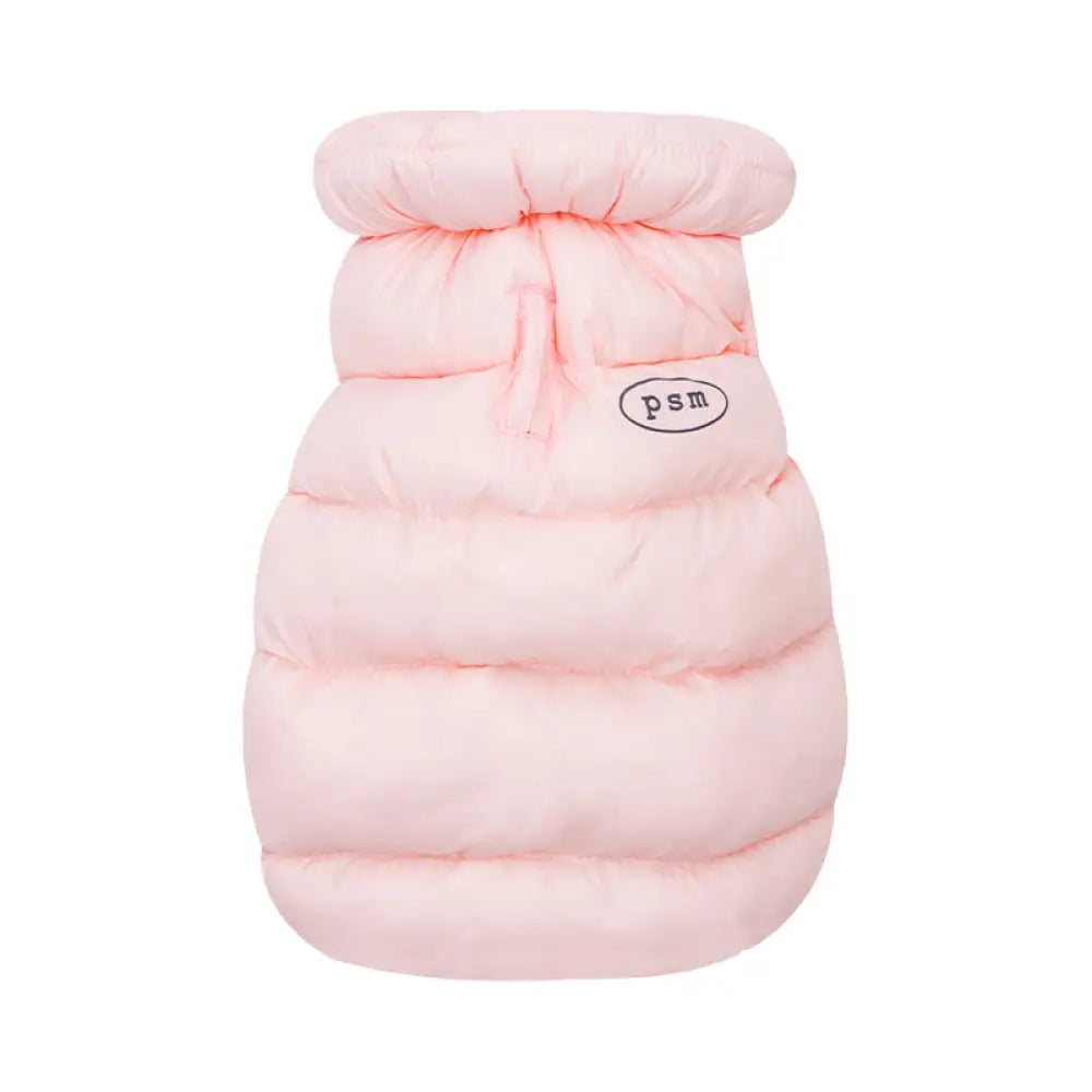 ペット服 犬服 二足 ダウンジャケット 冬 保温 綿入り 小型犬 ベスト ベスト ID2512 ピンク / S