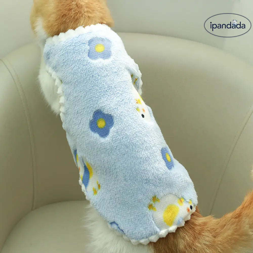 ペット服 犬 猫 秋冬 加フリース 厚手 かわいい テディ ベア ビション ルームウェア 小さな ベスト ID2715