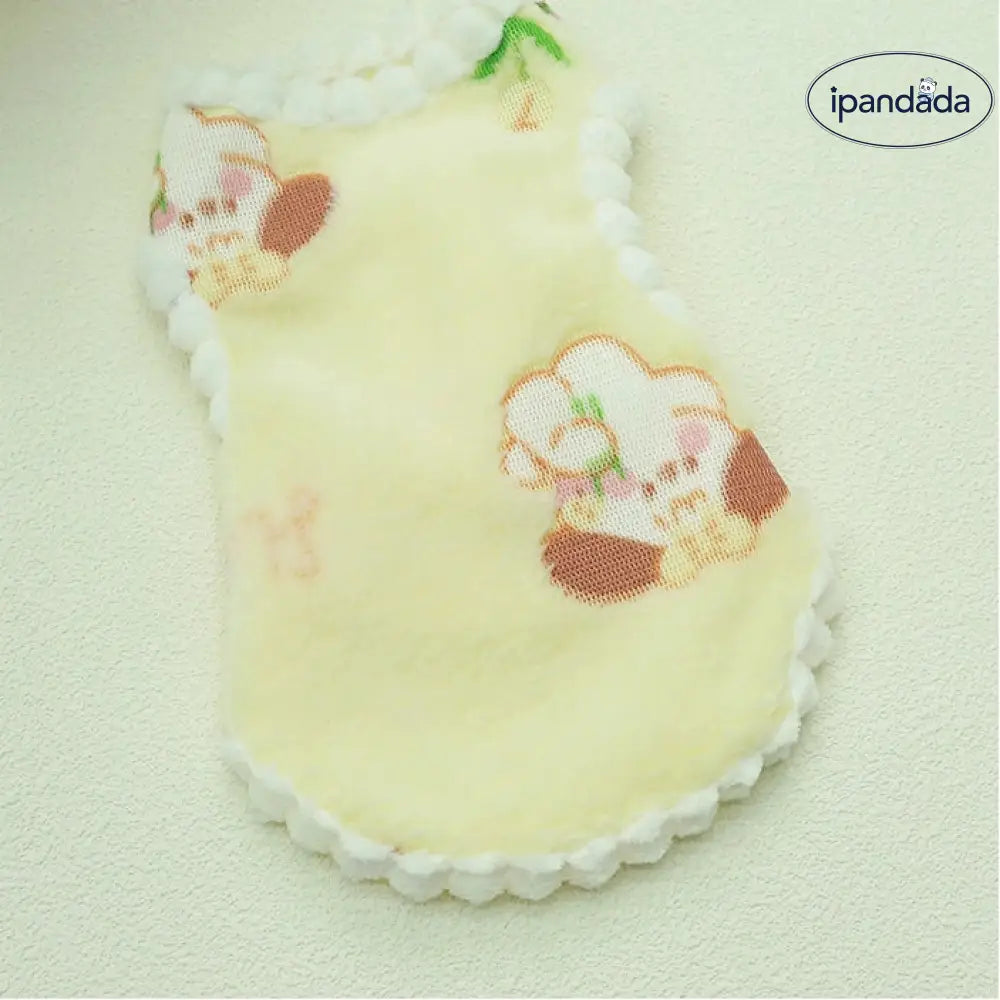 ペット服 犬 猫 秋冬 加フリース 厚手 かわいい テディ ベア ビション ルームウェア 小さな ベスト ID2715