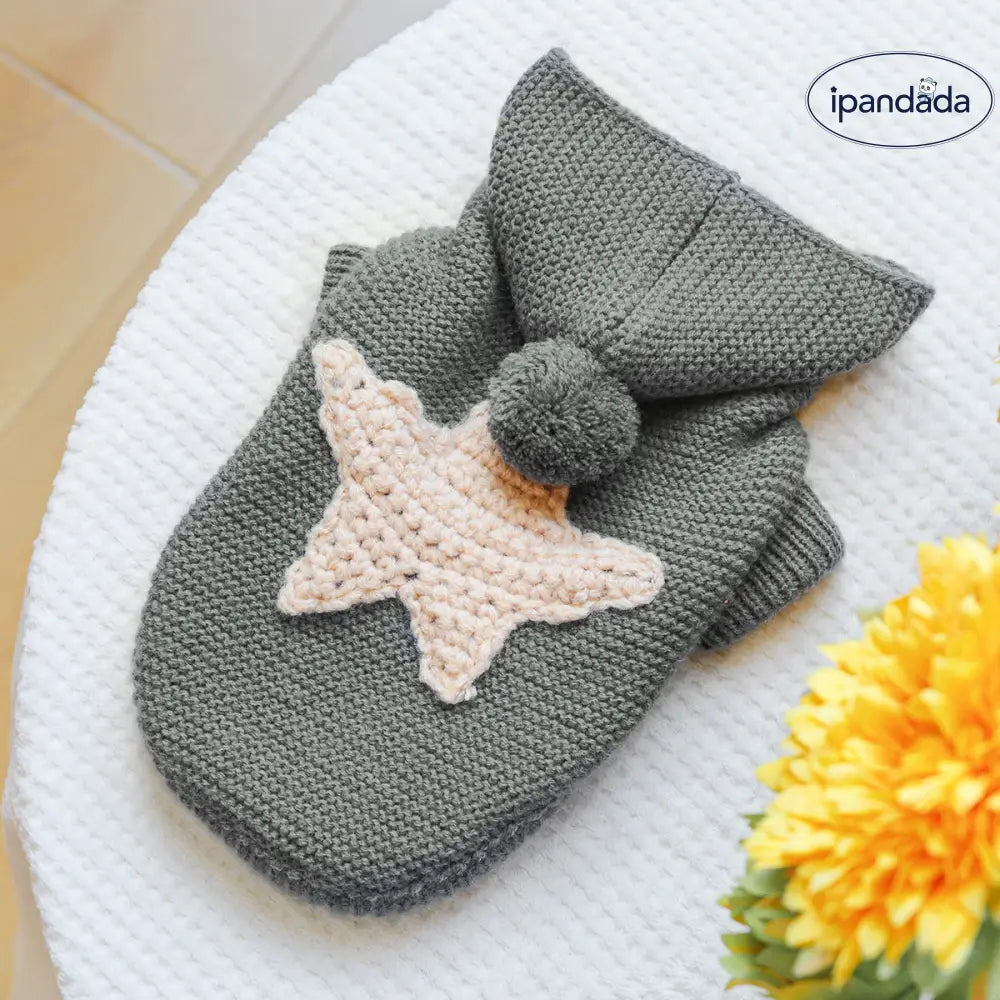 ペット服 犬 猫 秋冬用 星柄 セーター かわいい 保温 快適 防寒 ペット 小型犬 フード付き 犬服 冬バージョン ID2456