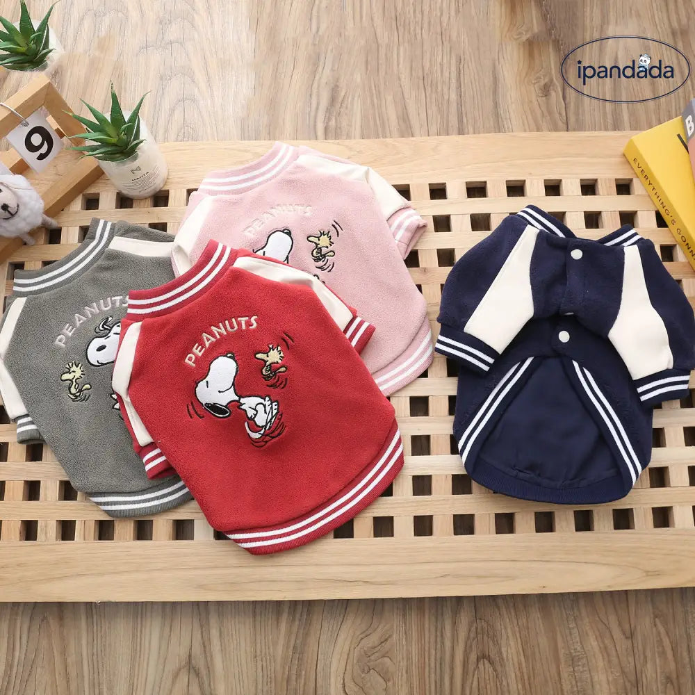 ベースボールジャケット 保温 犬用 二足服 ペットウェア ドッグウェア ID3191