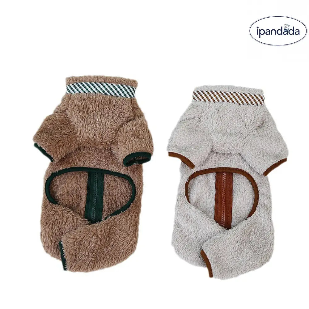 ペット服 犬服 四肢付きフリース 秋冬用 小中型犬用 愛犬用 ジッパータイプ ペット厚手 ベスト 猫用 フリースインナー ID2341