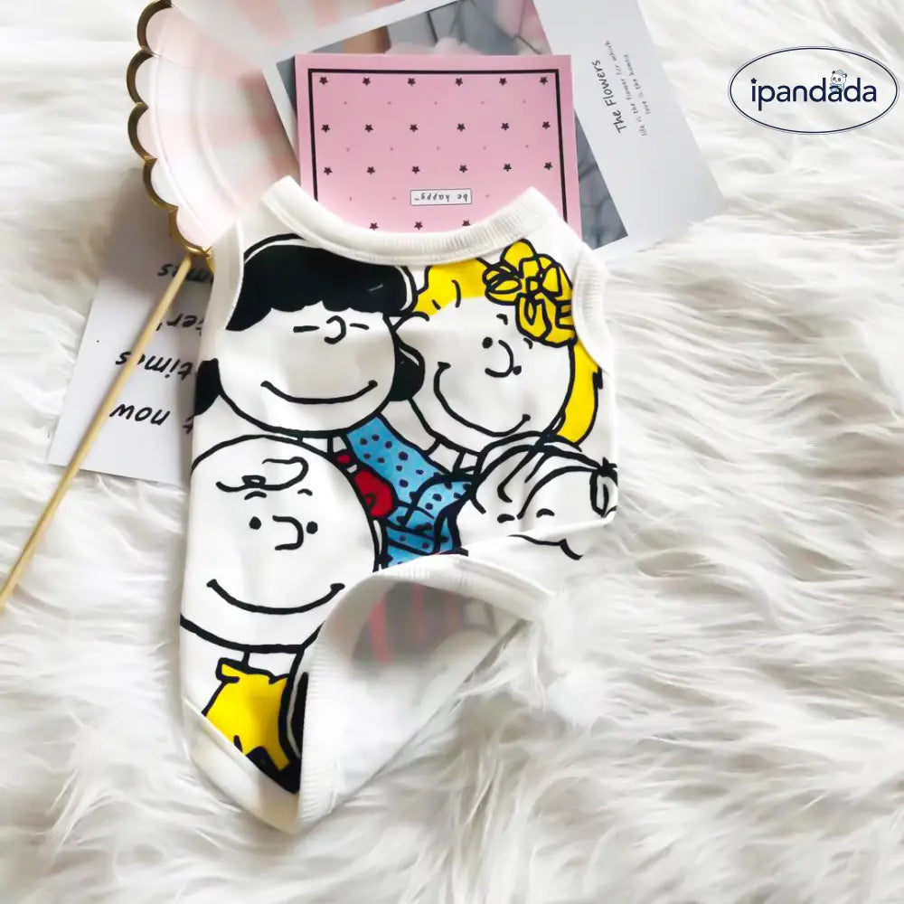 ペット服 犬服 プリント キャラクター ペットベスト 犬用 小型犬 春夏秋 かわいい 室内着 お散歩 おしゃれ ID4006