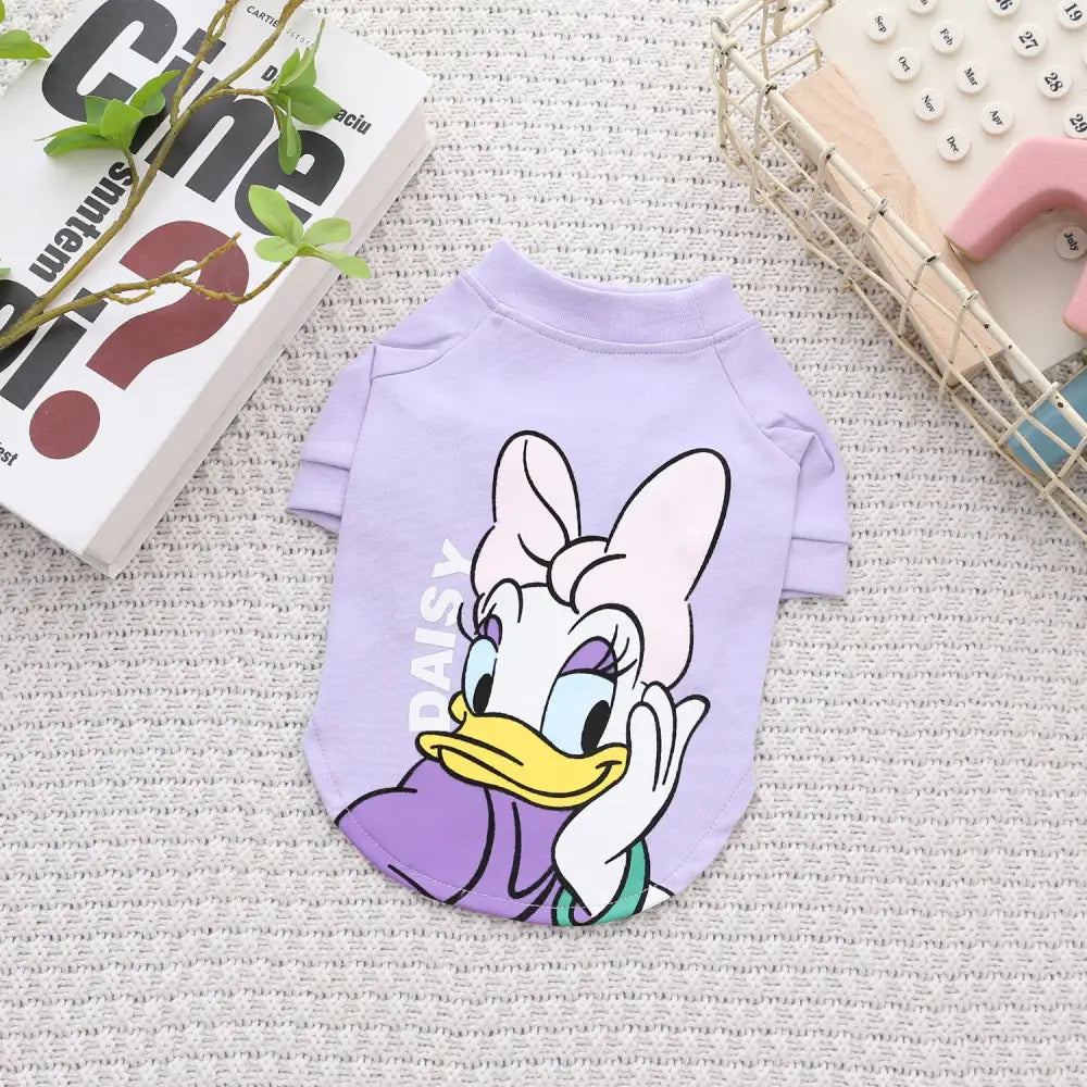 ペット服 ペット服 犬の服 春秋 ウェア 小型犬 中型犬 女の子 男の子 ミッキー ドナルドダック スティッチ ID4380 パープル / XS ペット用品＞ウェア