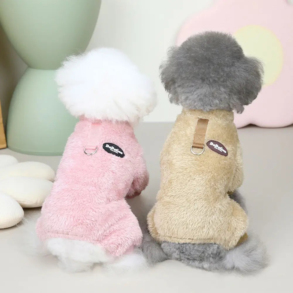 ペット 服 三色 リング 四足 フリース 犬 服 秋冬 新作 ペット 服 テディ 服 ID2519