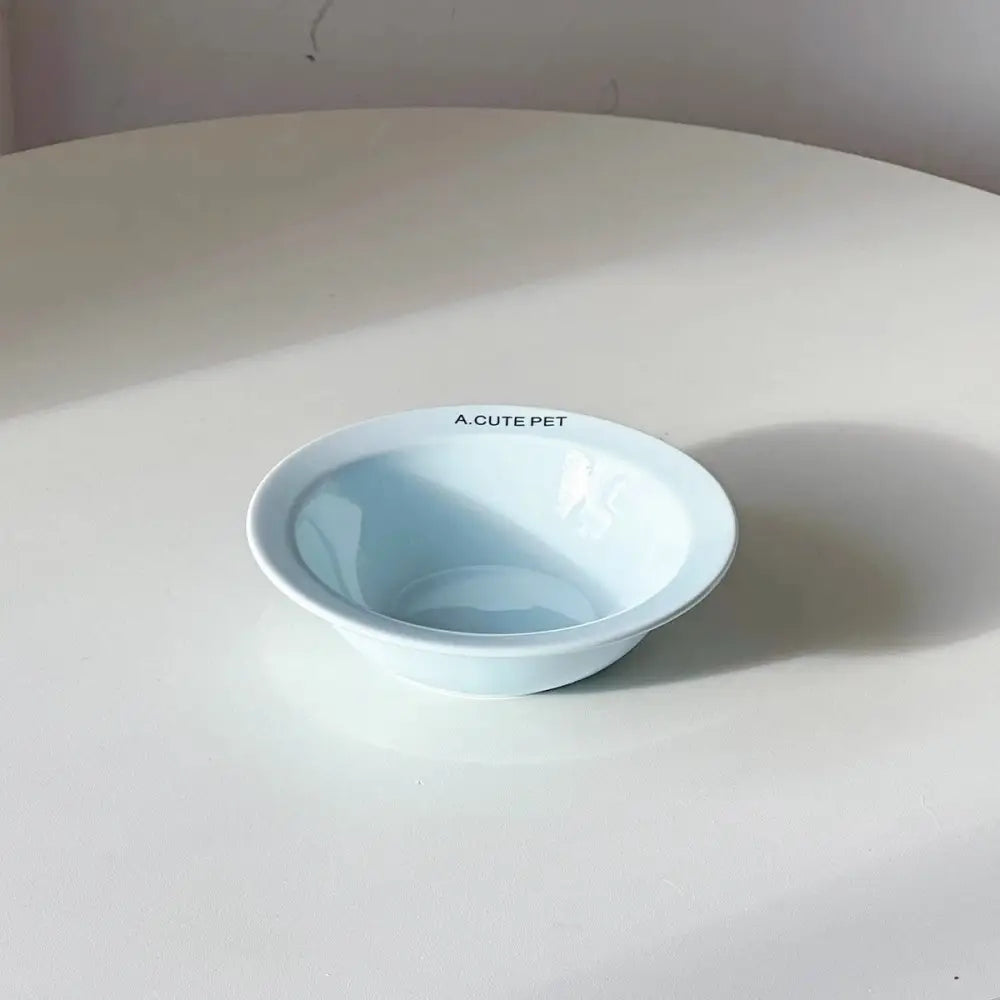 ペット フライングディスク 猫用陶器 フラワー ボウルスタンド 首の保護 猫用食器 犬用ボウル ドッグフードボウル ID3034 ブルー