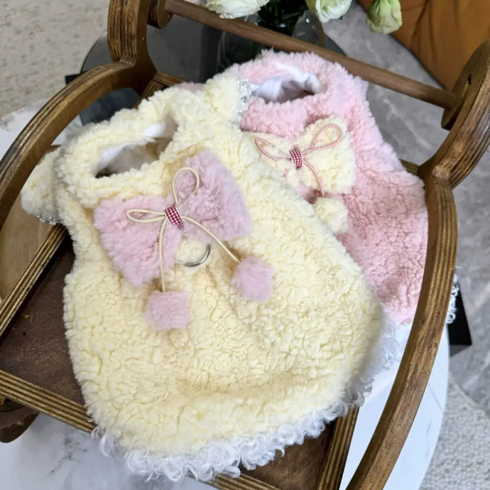 ペット コットンドレス テディ ベア ビション プードル ヨークシャー マルチーズ 小型犬 猫用 犬服 秋冬用 ID2787