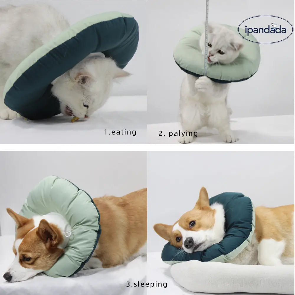 ペット 去勢後 犬用 ヘッドキャップ 恥ずかしさ防止 咬み防止 舐め防止 ペット用 猫用 エリザベス ソフトカラー ID2333