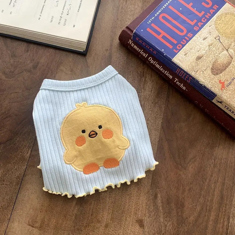ペット用服 タイディー・ビション犬用 小型子犬 ヨークシャー・ポメラニアン・シュナウザー用 夏用Tシャツ 薄手 ID2220 ブルー / XS ペット用品>ウェア