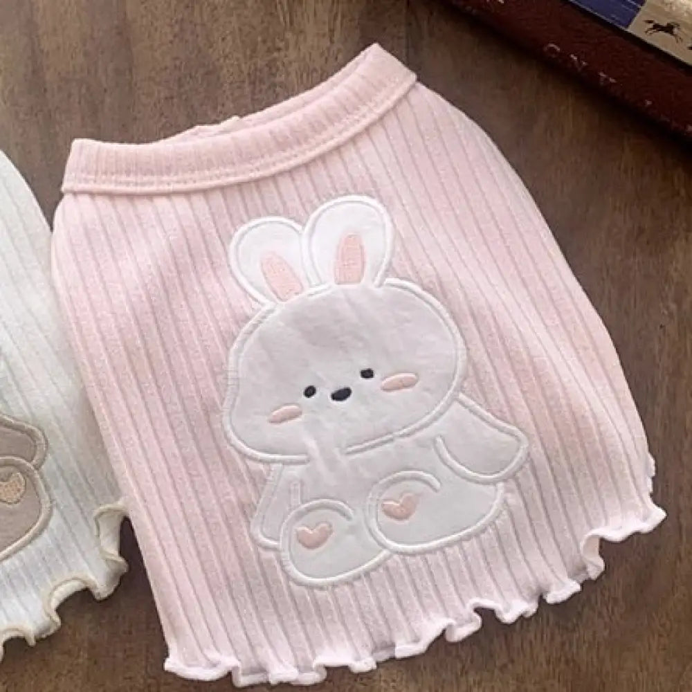 ペット用服 タイディー・ビション犬用 小型子犬 ヨークシャー・ポメラニアン・シュナウザー用 夏用Tシャツ 薄手 ID2220 ピンク / XS ペット用品>ウェア