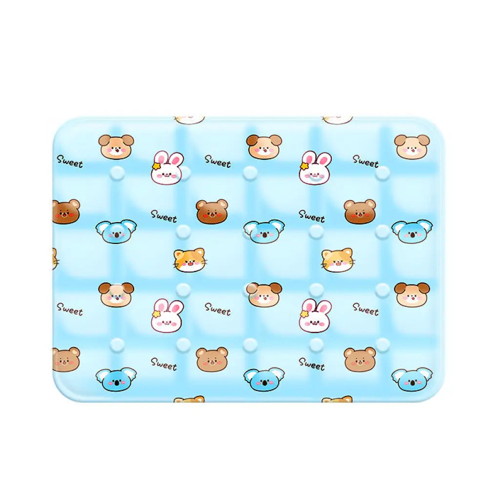 ID1113 ペット用 ひんやりクールマット 夏用 保冷剤内蔵 通気性メッシュ 犬猫兼用 洗える 非毒性素材 室内外両用 写真通り③ / 30*40cm ペット用品＞ベッド・ハウス