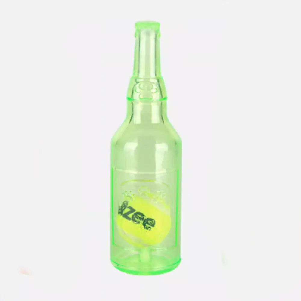 ペット用 おもちゃ 音の出る 犬用 ストレス解消 テニスボール ビール ボトル 噛みつき デンタルヘルスケア 歯磨き 運動不足 グリーン（テニス付き） / フリー ペット用品＞おもちゃ
