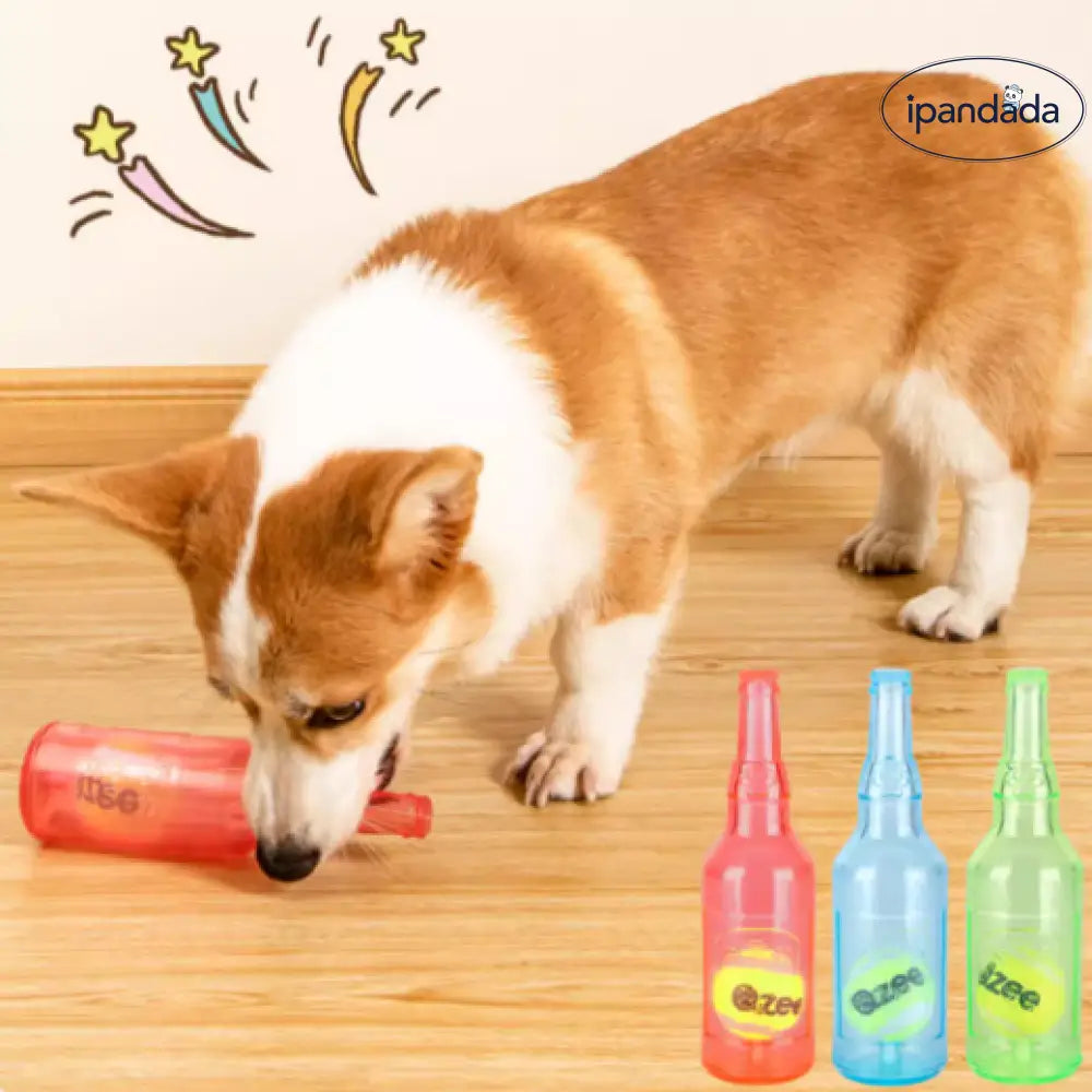 ペット用 おもちゃ 音の出る 犬用 ストレス解消 テニスボール ビール ボトル 噛みつき デンタルヘルスケア 歯磨き 運動不足 ペット用品＞おもちゃ
