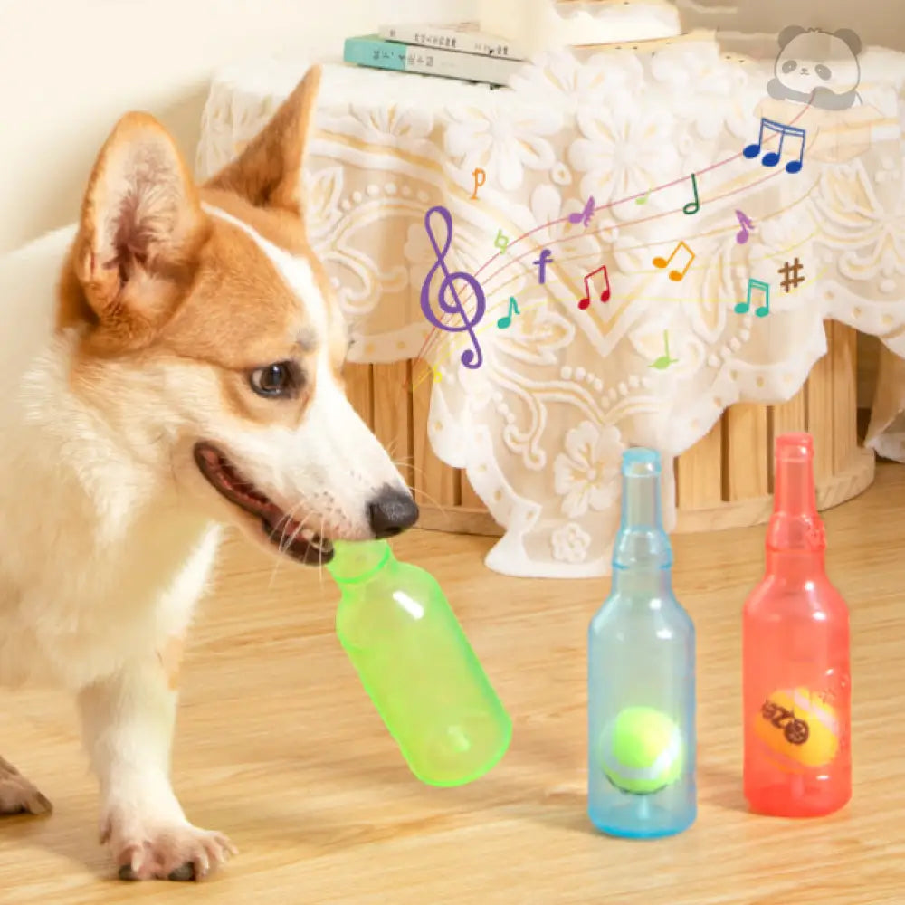 ペット用 おもちゃ 音の出る 犬用 ストレス解消 テニスボール ビール ボトル 噛みつき デンタルヘルスケア 歯磨き 運動不足 ペット用品＞おもちゃ