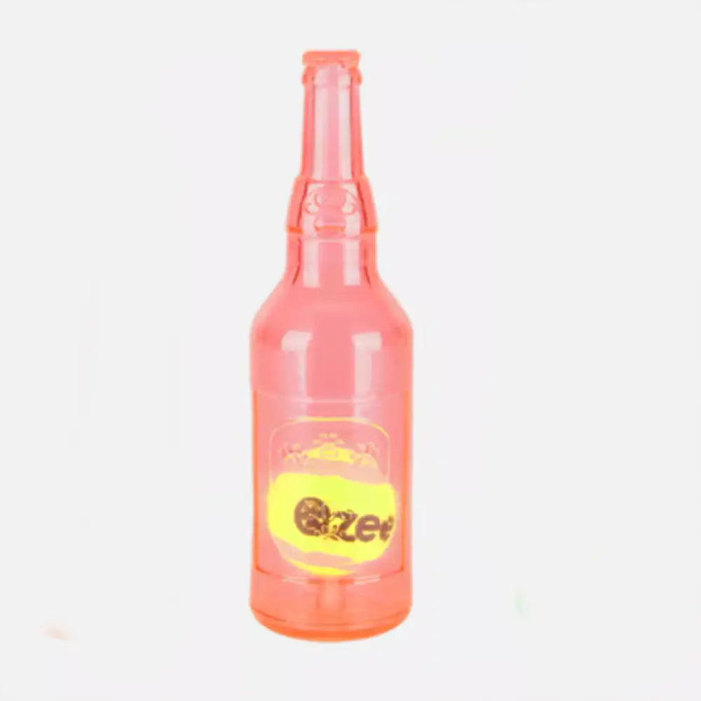 ペット用 おもちゃ 音の出る 犬用 ストレス解消 テニスボール ビール ボトル 噛みつき デンタルヘルスケア 歯磨き 運動不足 レッド（テニス付き） / フリー ペット用品＞おもちゃ