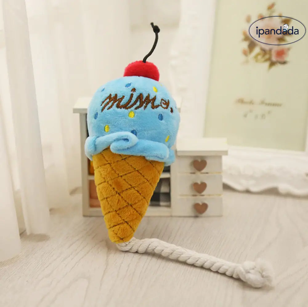 ペット用 犬おもちゃ 2色 アイスクリーム 音が鳴る ピンク ペット用品 猫用 動物 可愛い ID2559