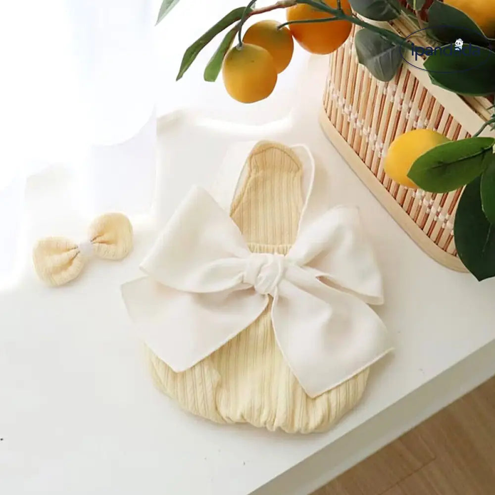 ID1365  ペット用 リボンストラップ トイプードル・ポメラニアン・ビション・ヨーキー専用 猫対応 薄手軽量 通気性抜群 抗菌 洗える おしゃれ かわいい