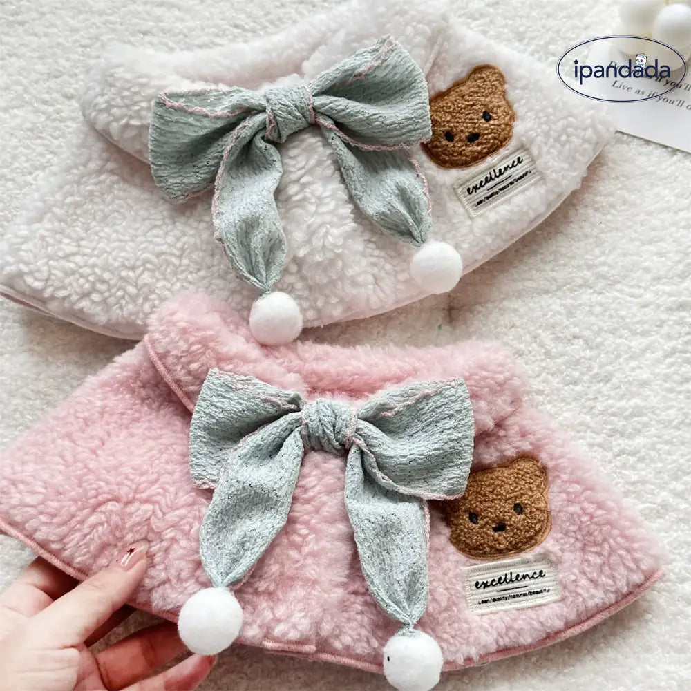 ペット用 ショール ケープ ビションフリーゼ ポメラニアン おしゃれカラー 小型犬用 スカーフ ネックウォーマー かわいい お散歩 秋冬用 フリース ID3728 ペット用品＞ウェア