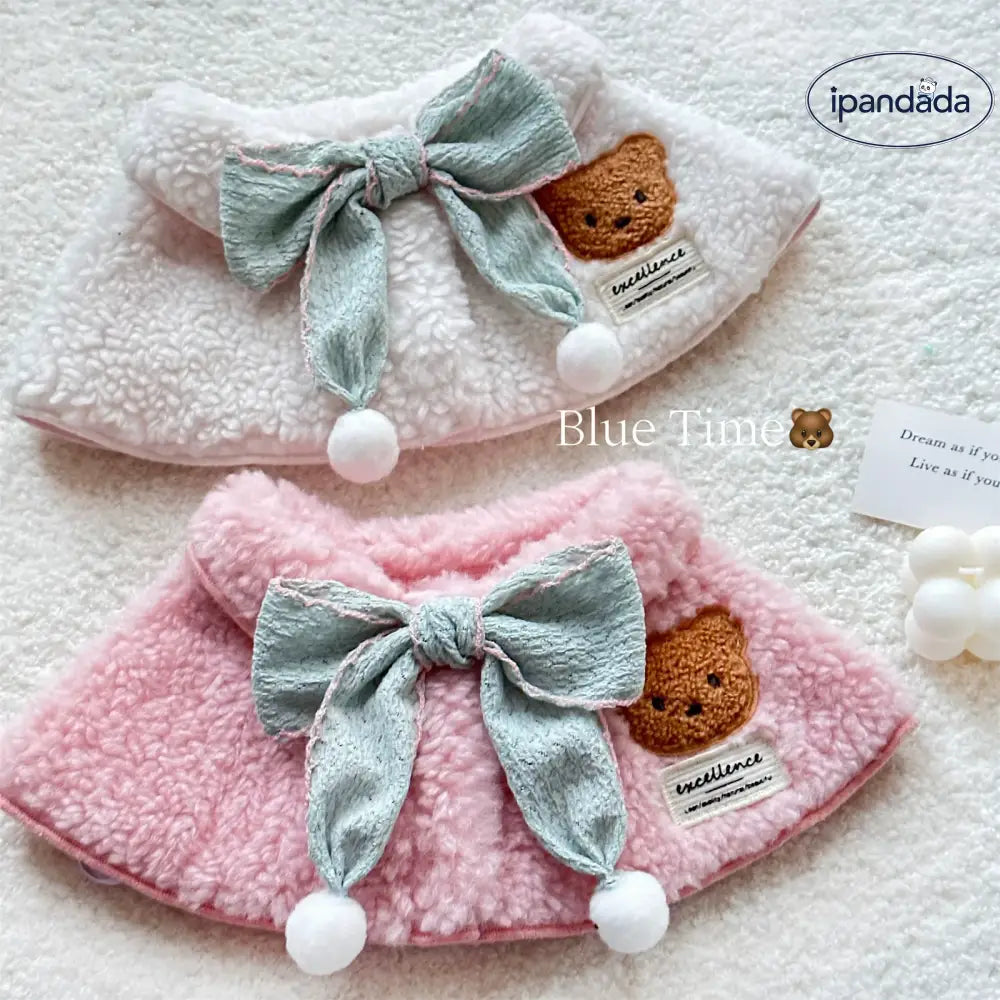 ペット用 ショール ケープ ビションフリーゼ ポメラニアン おしゃれカラー 小型犬用 スカーフ ネックウォーマー かわいい お散歩 秋冬用 フリース ID3728 ペット用品＞ウェア