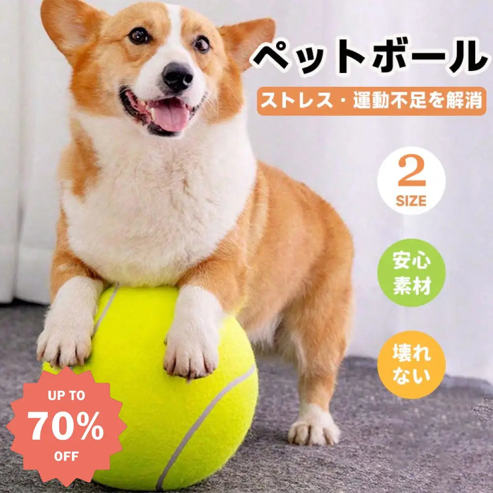 ぺット用 テニスボール 歯磨き 噛むおもちゃ ストレス発散 大きい 丈夫 耐久性 安全 壊れない プレゼント ペット用品＞おもちゃ