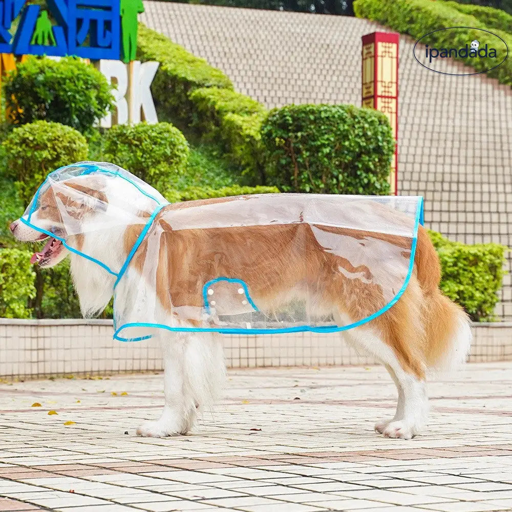 ペット用レインコート 透明 犬用レインコート メーカー直卸 1個から卸売可能 防水 防風 ペット服 大型犬用 ID1925