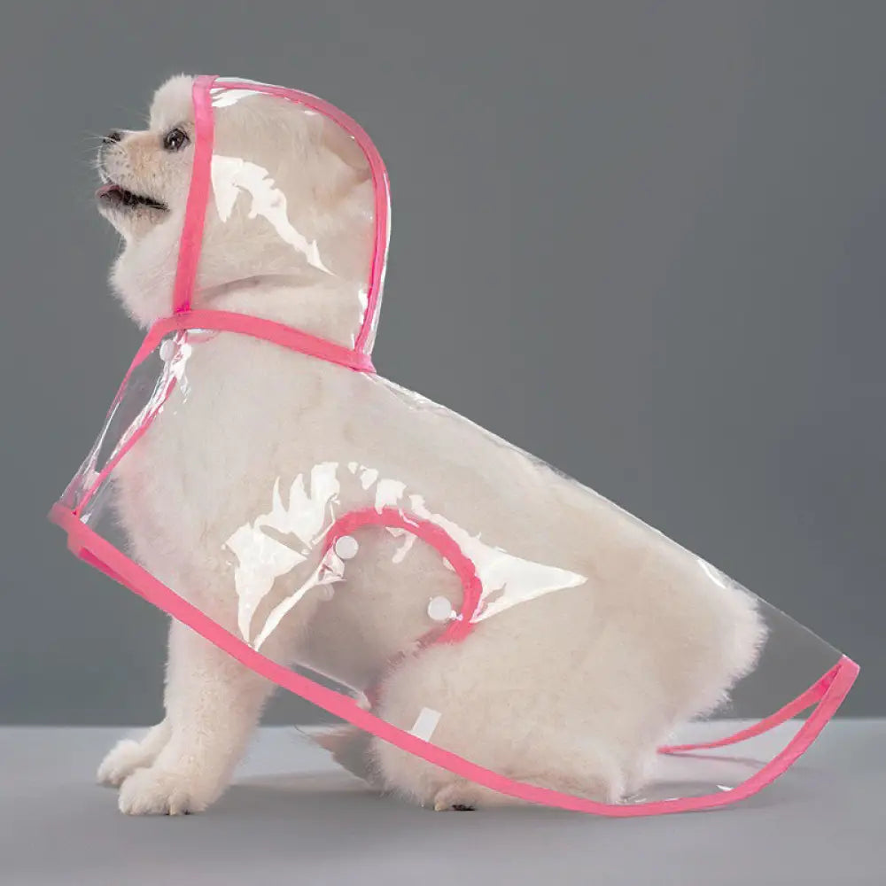 ペット用レインコート 透明 犬用レインコート 防水 防風 ペット服 大型犬用 6色展開 XS-8XL 雨具 犬雨衣 ペット用カッパ かわいい 小型犬 中型犬 柴犬 耐水性 ID1925 ピンク / XS ペット用品＞ウェア