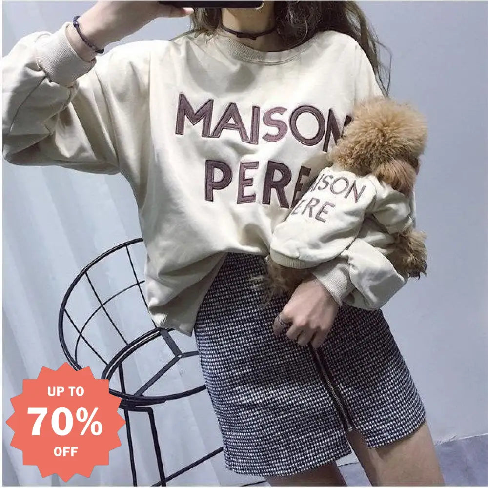 犬 服 パーカー 秋冬 ドッグウェア 犬の服 ペットとお揃いTシャツ ペット親子お揃い ペア犬用 長袖 厚手 防寒 ペット服 ペット用品 ペットウェア 犬用品 ID2270